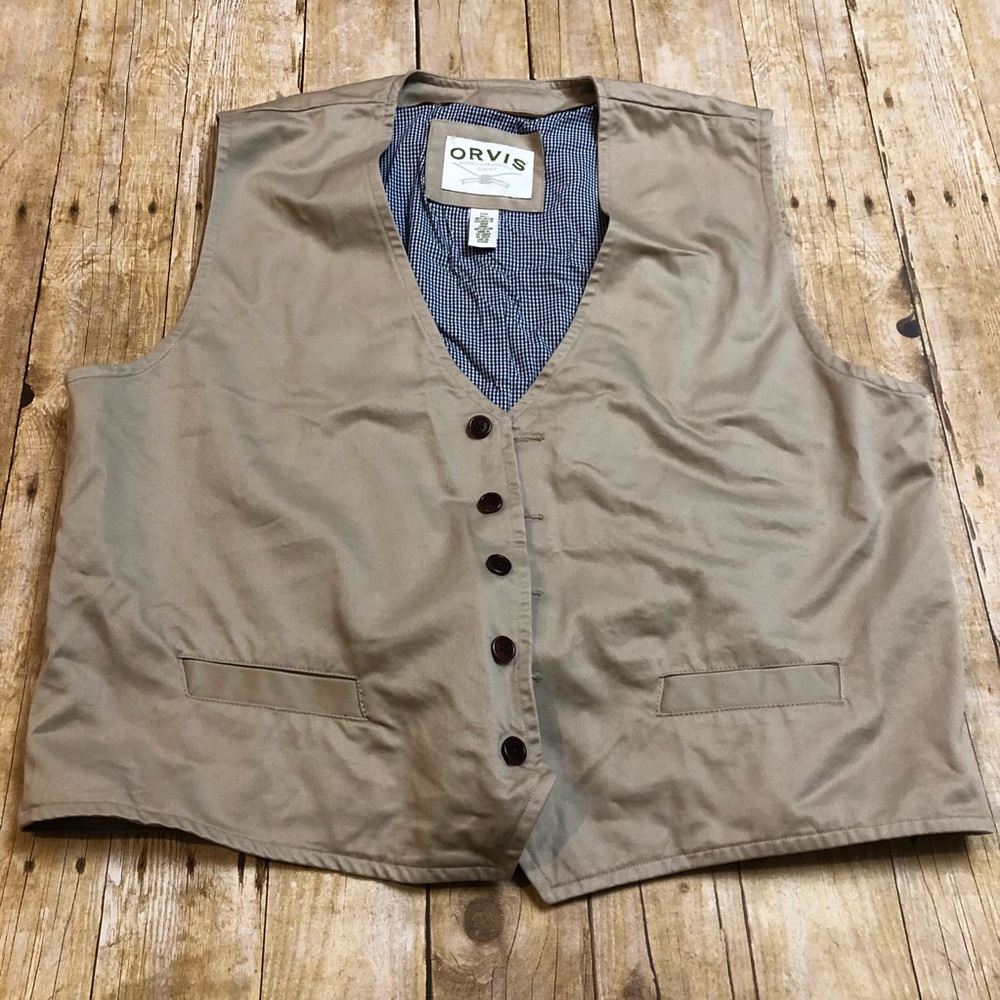 Orvis men’s sportsman vest tan XXL
